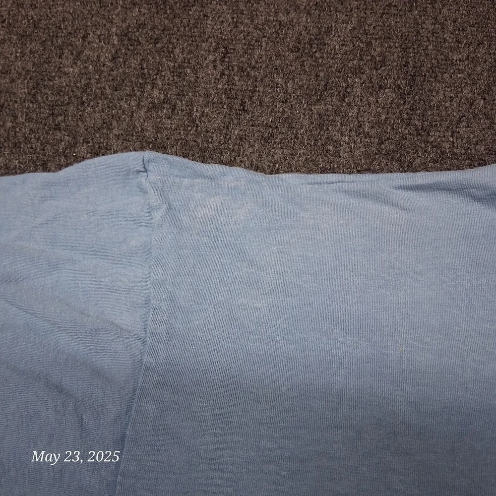 Vintage Champion Lightweight T Shirt Men Size 2XL‎ Blue Faded 90s Crew Neck - Picture 6 of 8